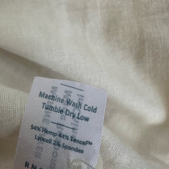 Marine Layer Shirt Button Down Short Sleeve Womans Hemp Blend Casual Small Relax - Picture 9 of 10